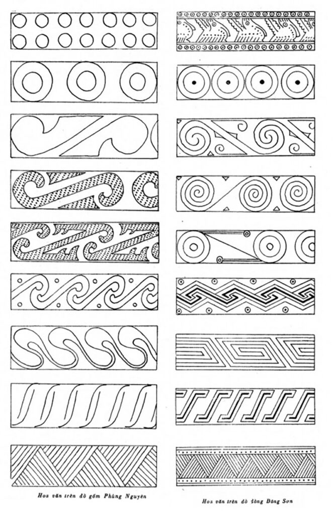 Inheritance of Phung Nguyen pattern and Dong Son pattern.