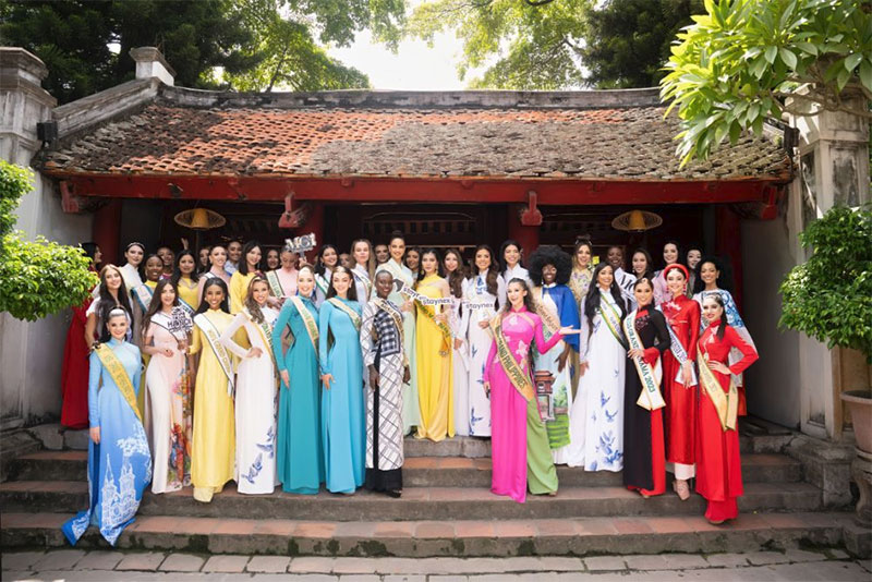 More than 70 International Misses experience Vietnamese beauty in Ao Dai